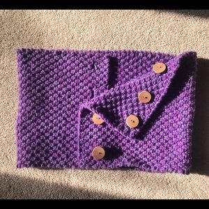 Double Irish Moss Stitch Knit Cowl